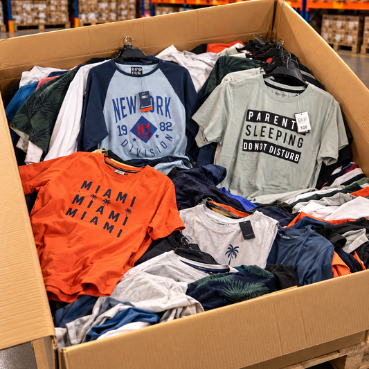 Carton revendeur C6 rempli de 45 t-shirts