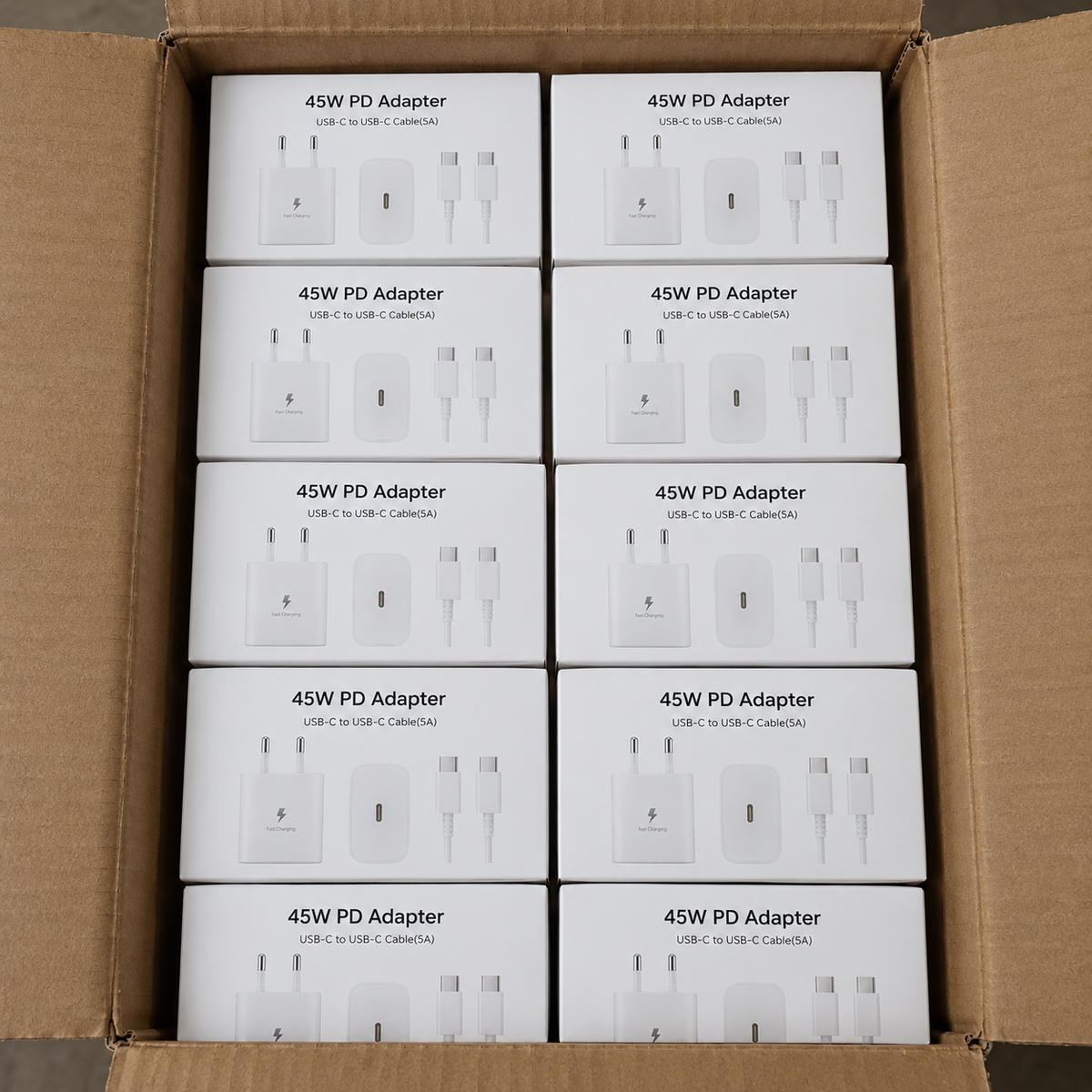 Carton 20 X chargeurs rapide USBC/USBC pour smartphone (25w et 45w)