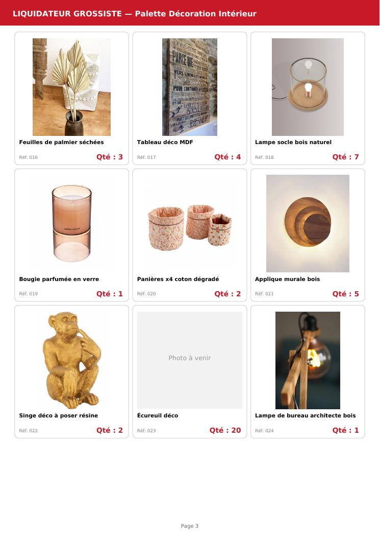 Palette #10 Deco maison cadres et luminaires divers 320 pièces livraison incluse