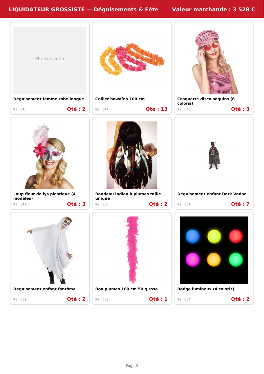Palette #1 déguisements enfants et fêtes TATI 750 pièces Livraison incluse